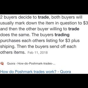How Poshmark Trades work